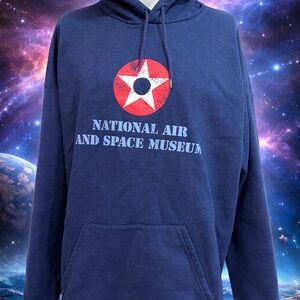 Smithsonian Institution National Air And Space Museum Blue Hoodie Sz XXL 2XL